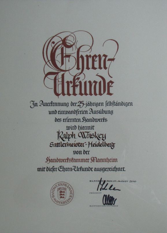 Ehrenurkunde